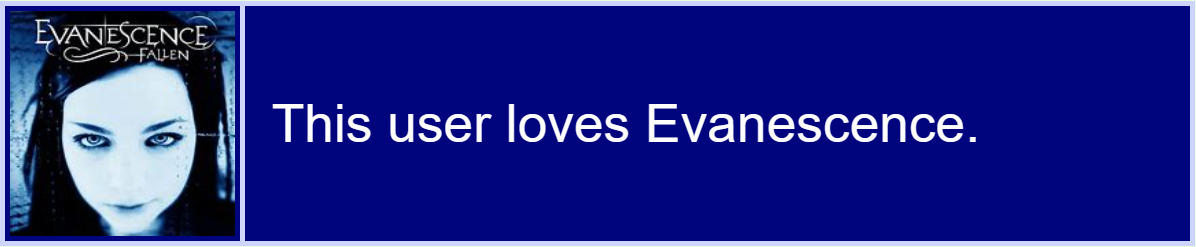 this user loves evanescence