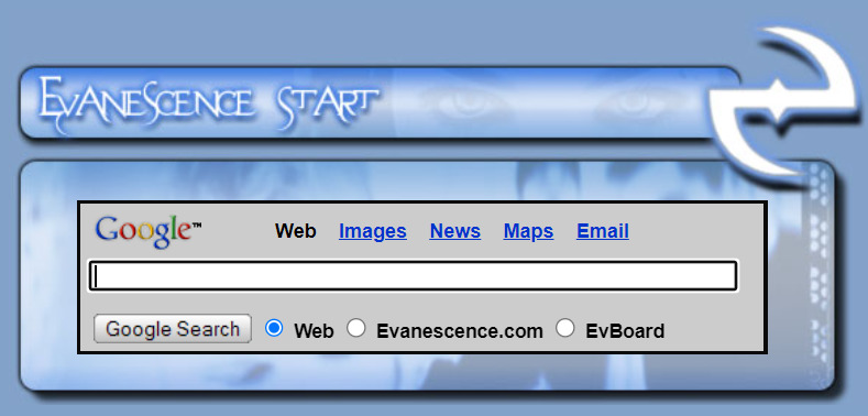 evanescence start page